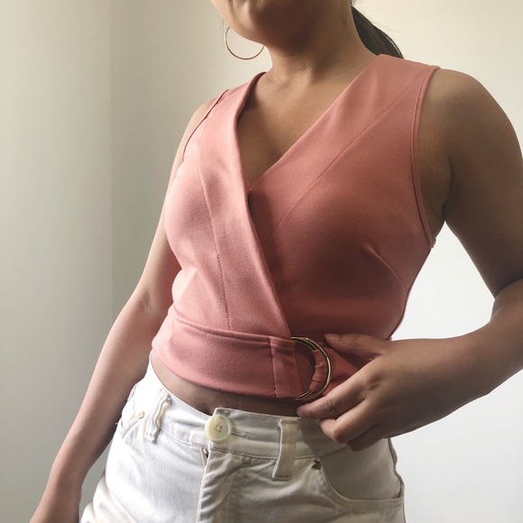 Pink Wrapped Tank with Buckle - Picture 1 of 4